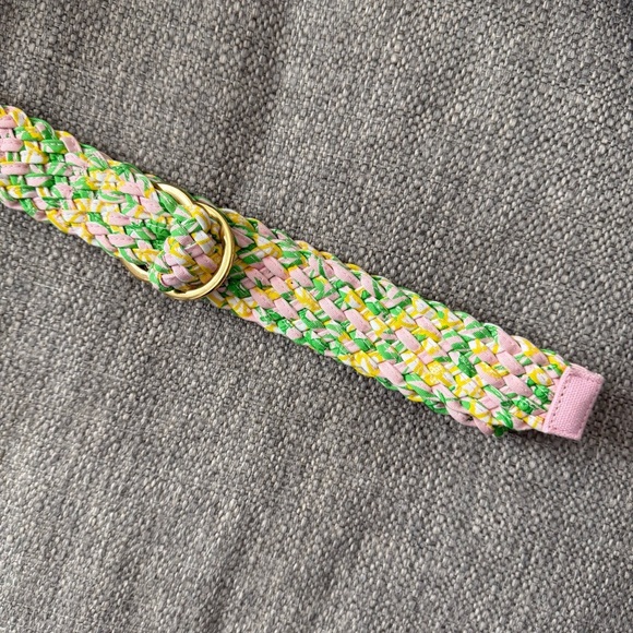 New Lilly Pulitzer Sunny Summer Braided Woven Colorful Fabric Belt - Picture 4 of 11